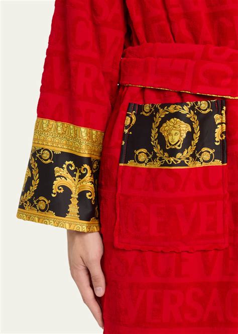 robe blanche versace|versace unisex barocco sleeve robe.